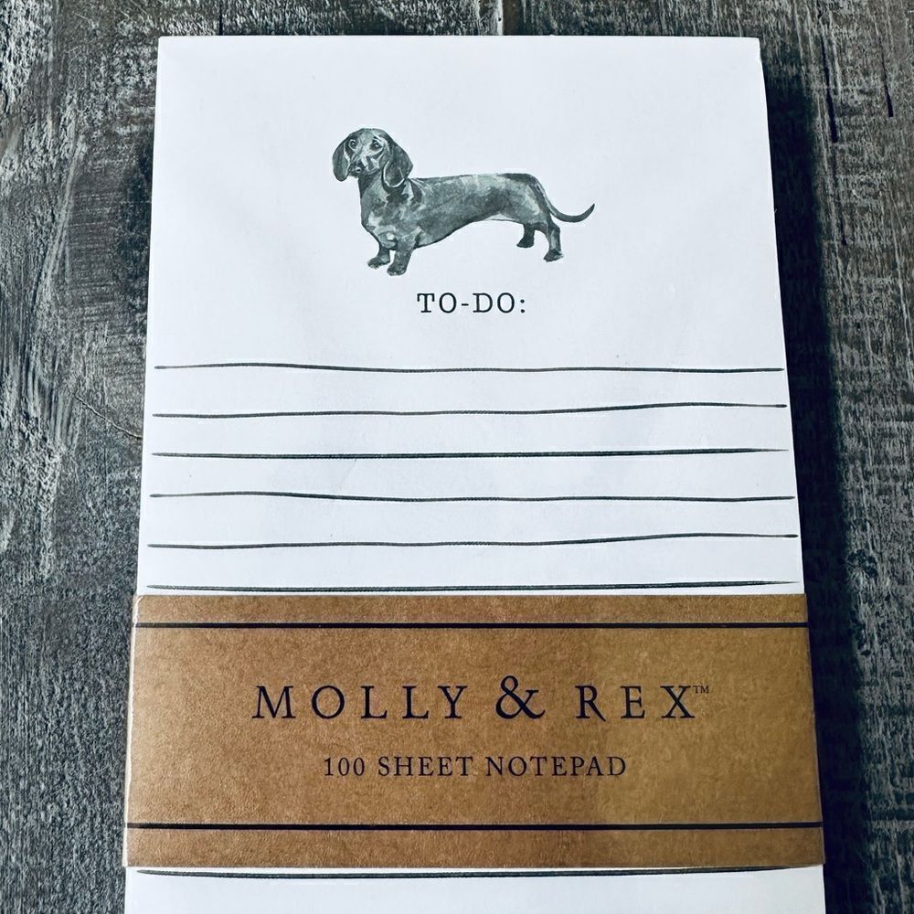 Dachshund Notepad Dog To Do List Magnet Back